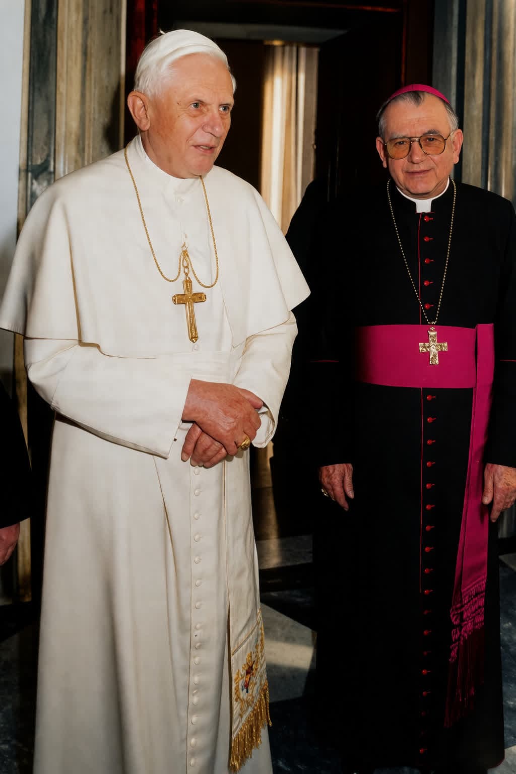 Bp Alojzy Orszulik z Papieżem Benedyktem XVI