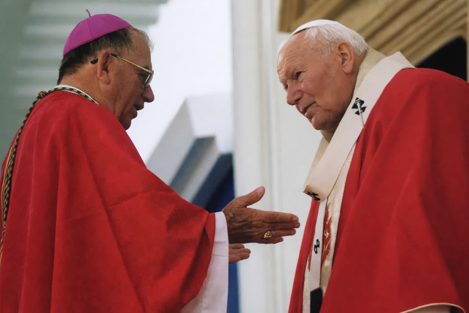 Bp Alojzy Orszulik z Papieżem Janem Pawłem II