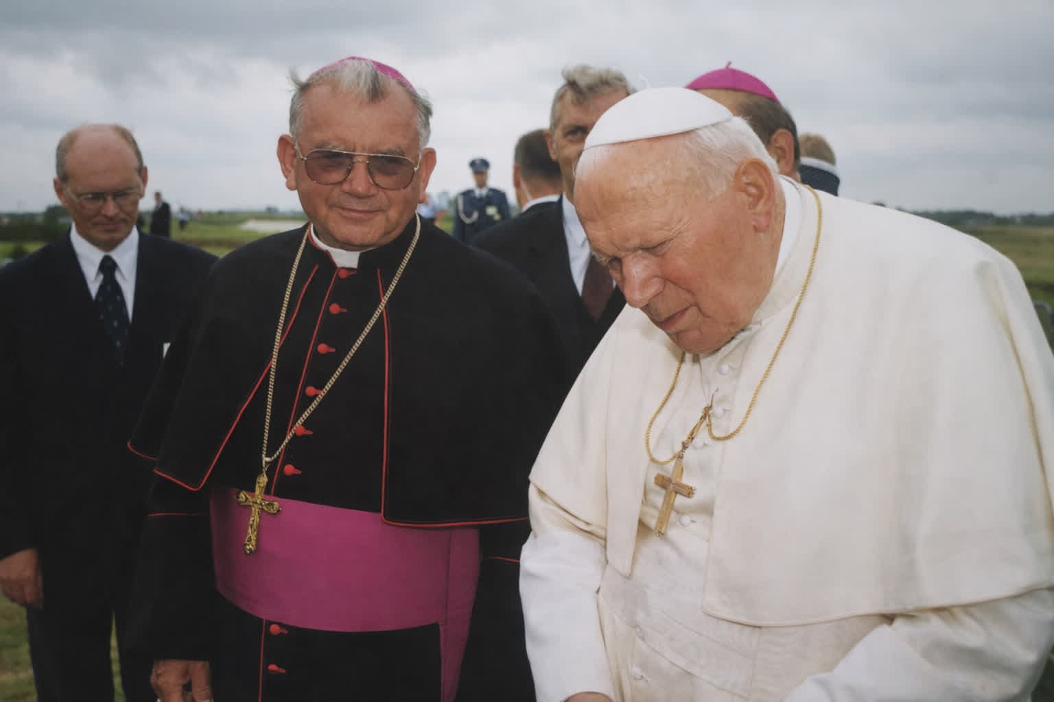 Biskup Alojzy Orszulik z Papieżem Janem Pawłem II